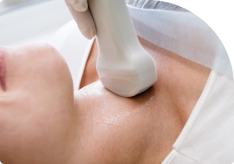 Ultrasound machine in use